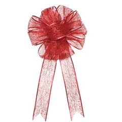 Christmas Tree Bow with Streamer Red Edge Christmas Bow-knot Bouquet Gift