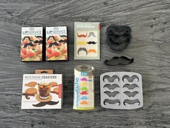 Assorted Mustache Party Supplies Never Used
