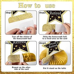 Retirement Party Decorations Centerpieces Black Gold 9pcs for Table Festive E…