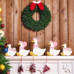 5 PCS Silly Goose Birthday Party Decorations Wooden Centerpieces Tiered Tray