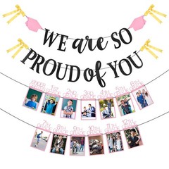 Graduation Party Decoration Class of 2026 K-12th Grade Graduation Photo Banner P