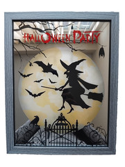 Brand New Treetop Halloween Lit Frame LED Light Decoration Indoor UK Seller