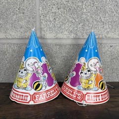 Farrells Ice Cream Parlor Kids Birthday Party Hat Vintage Zoo Party Hat 1970s