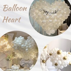 100 Pcs Quick Link Balloons Pearl White Latex Linking Balloons Balloon Wall A…