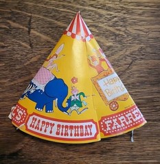 Farrells Ice Cream Parlor Kids Birthday Party Hat Vintage Zoo Party Hat 1970s