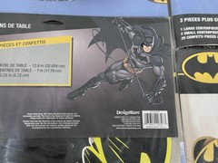 LOT OF 7 NEW DC Comics – Batman Table Decorating Kit – 3 Pieces Plus Confetti