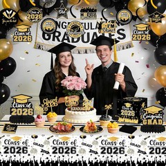 24 Pcs Graduation Cupcake Toppers 2026 – Congrats Grad Decorations Class of 2026