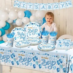 Blue Baby Shower Decorations for Boy, It’s a Boy Baby Shower Party Supplies w…