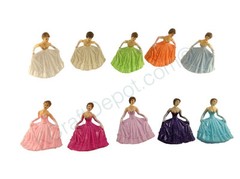 12 Pcs 2″ Sweet 15, 16 Quinceanera, Bridemaid Plastic Dolls Party Favors Deco.