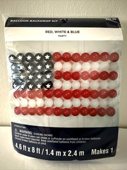July 4th Independence Day Balloon Backdrop Kit 120 Pieces 8 Feet Red White Blue