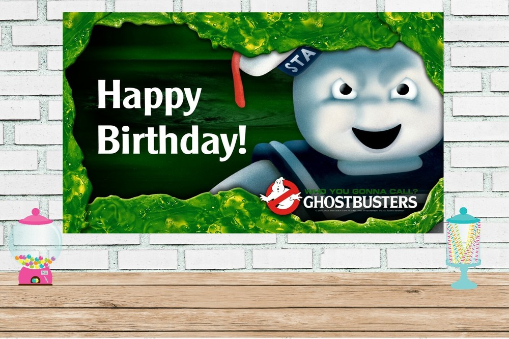 3×6 Ghostbusters vinyl Birthday Banner