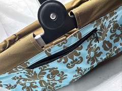 Portable Foldable Picnic Basket Zipper Shopping Bag Market Basket 12x19x9”
