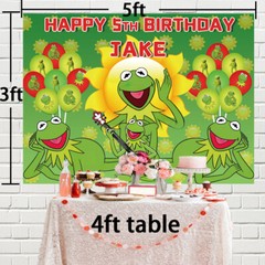 Kermit The Frog Personalised Custom Banner Backdrop Party Supplies Birthday Gift