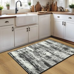 Merelax 2×3 Black White Entryway Washable Area Rug, Kitchen Bedroom Entrance …