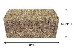 2-PC Photo Realistic Life-Sized Hay Bales Printed Cardboard Standing Props #216