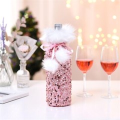 5pcs Creative Sequins Wine Cup Sleeve Case Set Bottle Wraps Gift for Wine Lovers