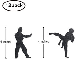 Karate Taekwondo Cut-outs, 12-Pack Table Topper Double-sided Birthday Party D…