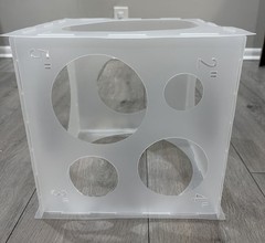 Balloon Sizer Box 2-10 Inch Collapsible Plastic Cube Template