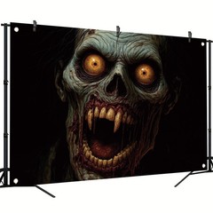 Halloween Decorations Zombie Backdrop Scary Horror Creepy Undead Banner 71″x43″