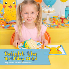 Pokemon Birthday Decorations Party Supplies for 16 – Officially Licensed Tablecl