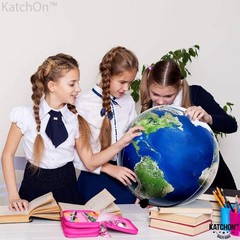 KatchOn 22in Earth Balloons Set 6PCS 4D Globe Planet Party Classroom Decor