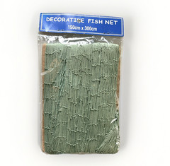 Decorative Fish Net Green 5ft x 10ft Photo Backdrop Shell Display Nautical Tiki