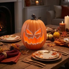 Jack O Lantern Decor: Halloween Pumpkin Lights – Lighted Big Jack-O-Lantern