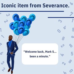 Severance Balloons for Birthday Party Decorations, 12 Pack Blue/Light B