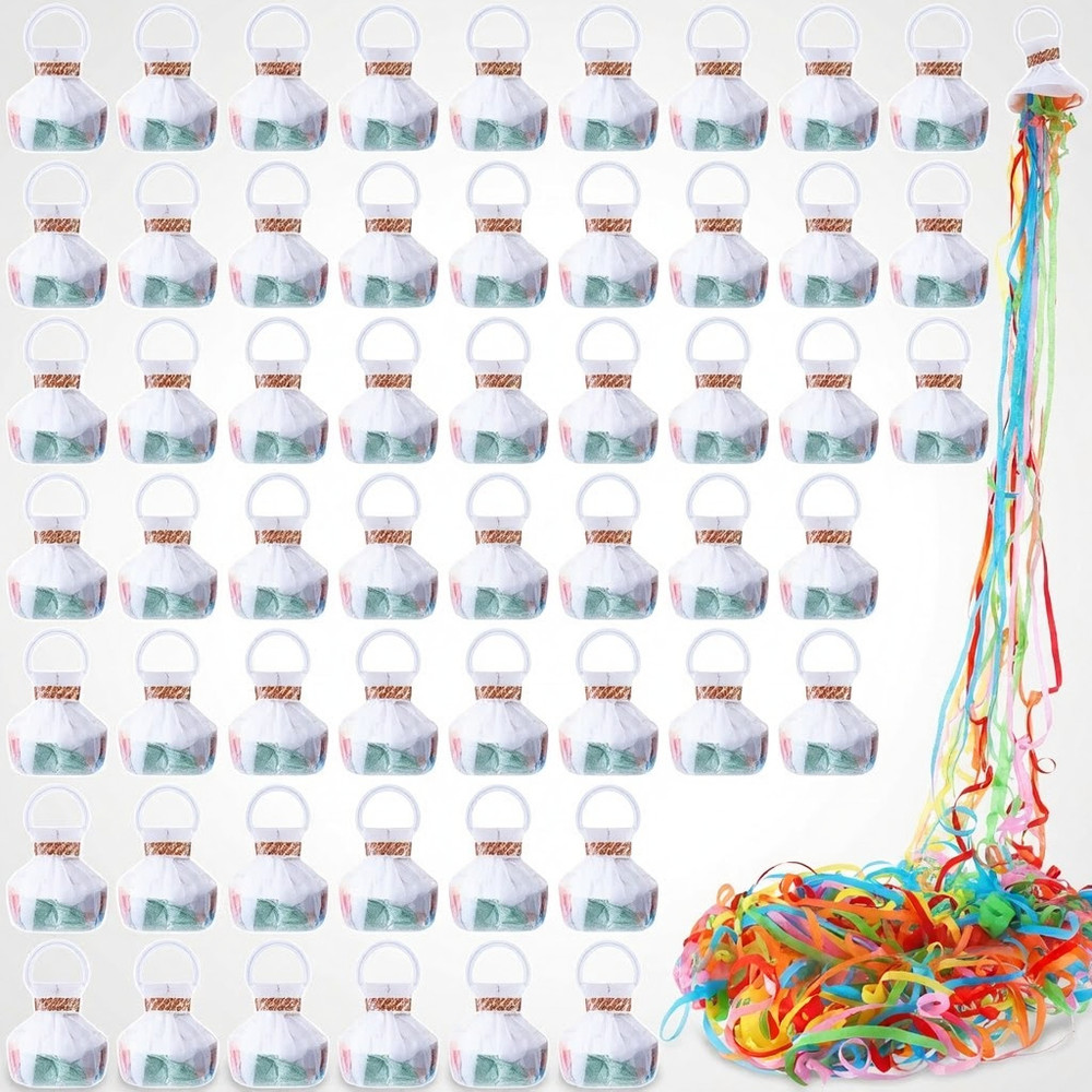 30 Pcs Colorful No Mess Streamers Poppers Wedding Birthday Graduation Party