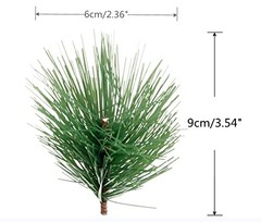 Yetaha 10PCS Artificial Pine Needle Branches, Fake Greenery Light Green