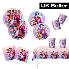 KPop Party Supplies Table Set Plates Cups Table Cover Napkins Themed Party