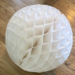 Vintage White Party Honeycomb Ball Paper Cardboard Decorations s/3