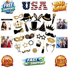 24 Pcs Funny Photo Booth Props Birthday Wedding Family Class Reunion Prom Dis…
