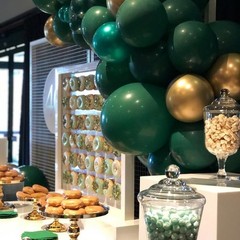 Lukiituke Green and Gold Balloons, 75PCS Dark Green Balloons, Gold Latex Ball…