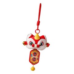Chinese Lion Dance Keychain Spring Festival Hanging Decor Sturdy Cartoon