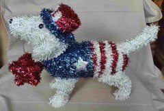 Patriotic Combo – 12″ Tinsel Puppy & 18″ Sugar Loaf Jester Clown Doll Plush