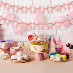 2Pcs Bow Garland Banner, Ribbon Bow Party Decorations for Baby Shower Girls Bow