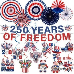250th Anniversary Party Decorations Include 250 Years of Freedom Banners