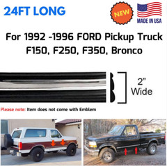Black Chrome Side Body Trim Molding for 92-96 F150 F250 F350 Bronco Pickup Truck
