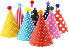 DIY Mini Birthday Party Hats for Kids – Assorted Designs with 9 Hats and Crowns