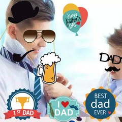 21 PCS Fathers Day Photo Booth Props Birthday Party, Funny Selfie Decoration