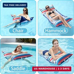 FindUWill Fabric Pool Hammock Floats, XL, 2Pack Inflatable Water Hammocks Floati