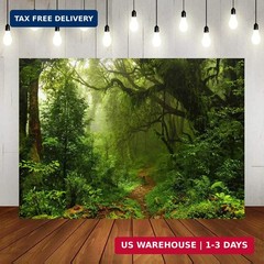 7X5ft Jungle Forest Photography Backdrops Tropical Rainforest Natural Scenery Ba
