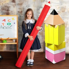 Large Classroom Theme Decoration Boxes Back To School Photo Props 6 PCS Set