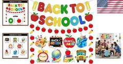 Pre-Strung Back to School Banner with Hanging Swirls – Perfect Classroom Decor