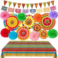 35PCS Mexican Party Decorations Fiesta Themed – Cinco Mexican-themed Colors
