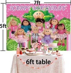 Cabbage Patch Party Decoration Party Supplies Backdrop Banner Background 7x5ft