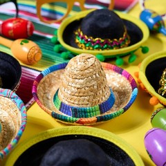 6 PCS Cinco De Mayo Fiesta Sombrero Headbands – Party Costume Accessories, Luau