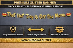 Pre-Strung Funny Bachelor and Bachelorette Party Gold Glitter Banner – Funny …