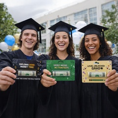 Pack 6Pcs, Graduation Money Holder Cards, Congrats Grad Cash Gift Holder Set, Un